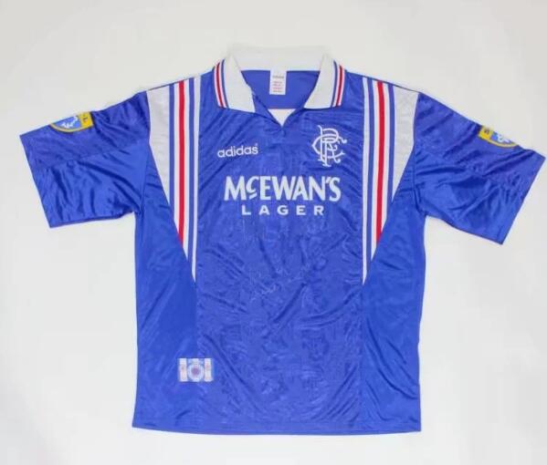 96-97 Rangers Retro Home Kit Soccer Jersey